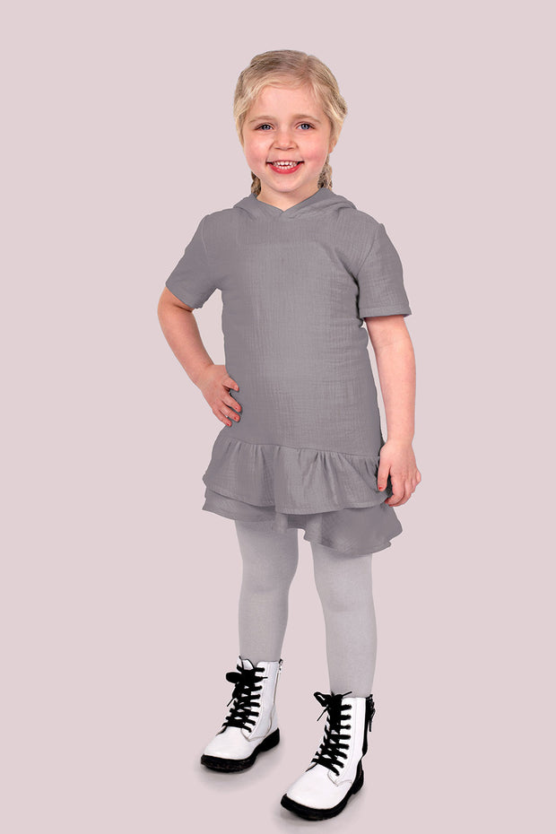 Muslin fabric Unicolour Taupe Grey