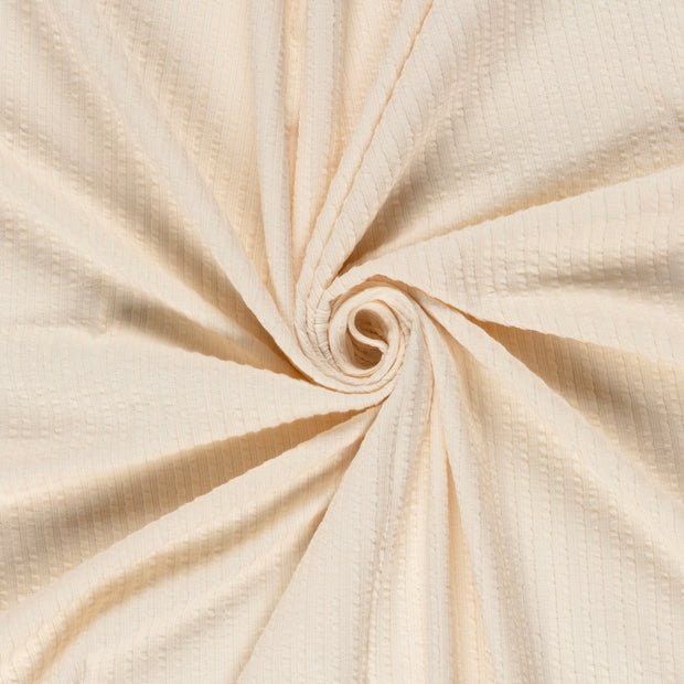 Rib Jacquard fabrik Ivory 