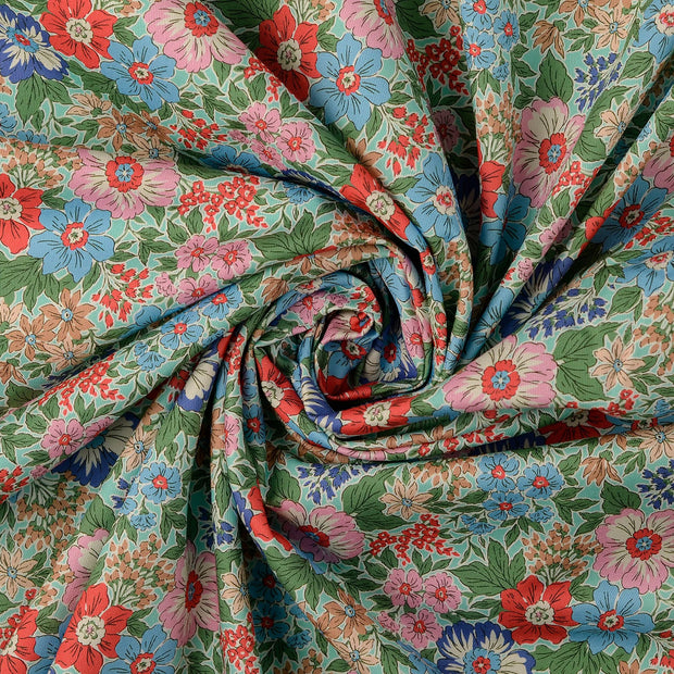 Twill fabric Flowers Multicolor