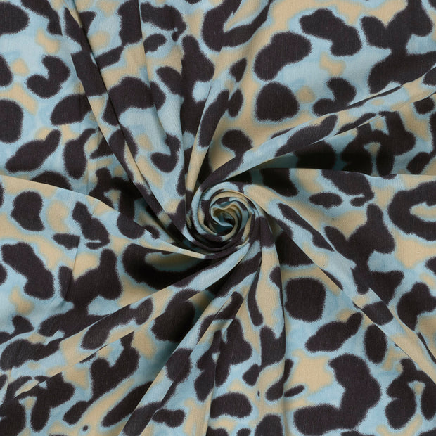 Satin fabric Navy printed 