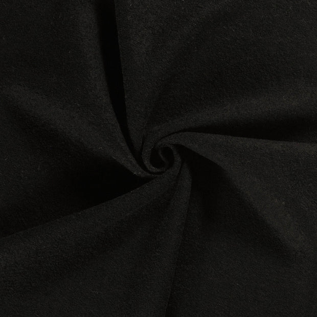Wool Boucle fabric Black 