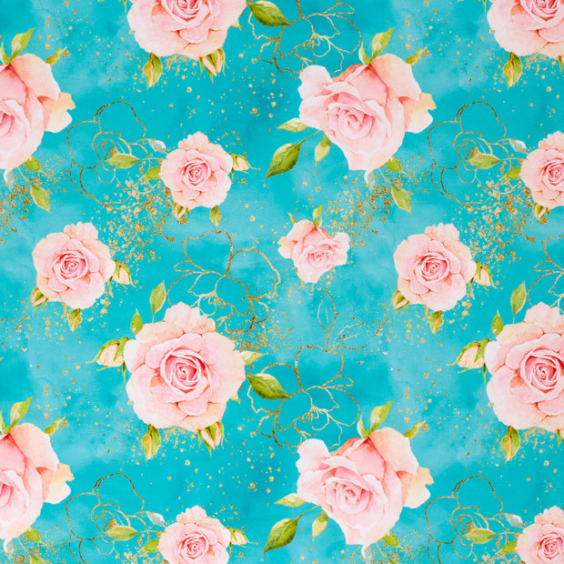 French Terry fabric Dark Mint matte 