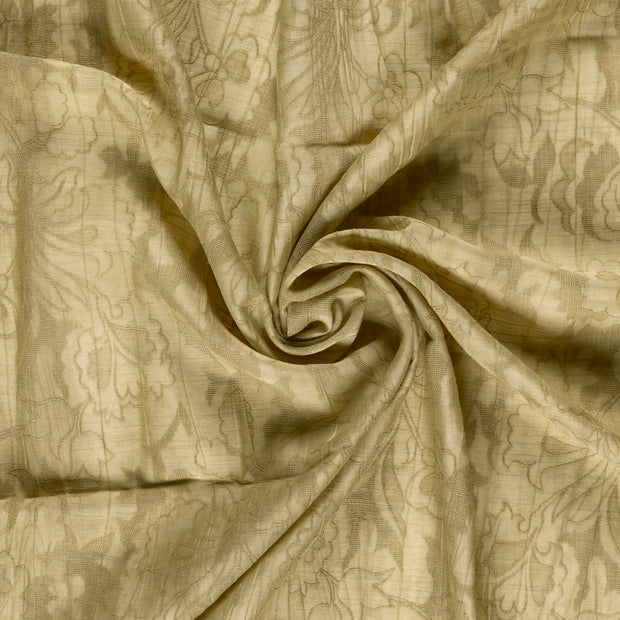  tissu Beige brodé 