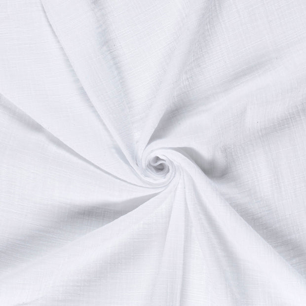 Muslin fabric Optical White slub 