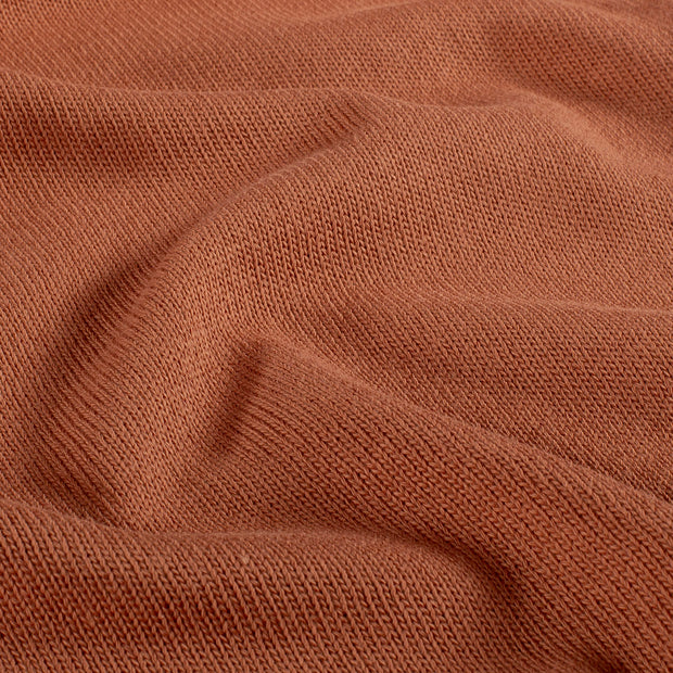 Heavy Knit fabrik Uni Rotes Holz
