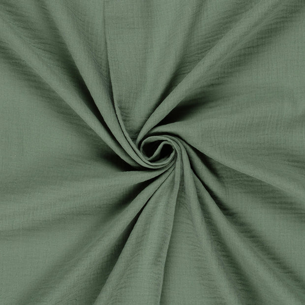 Muselina tela Menta oscura 