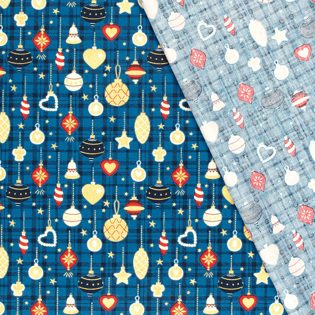 Cotton Poplin fabric Balls printed and foil 