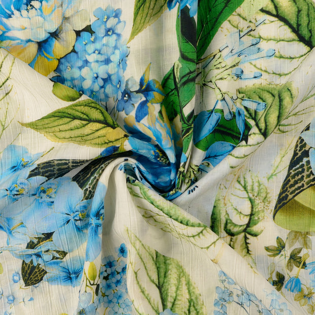 Viscosa Poplin tela Azul claro 