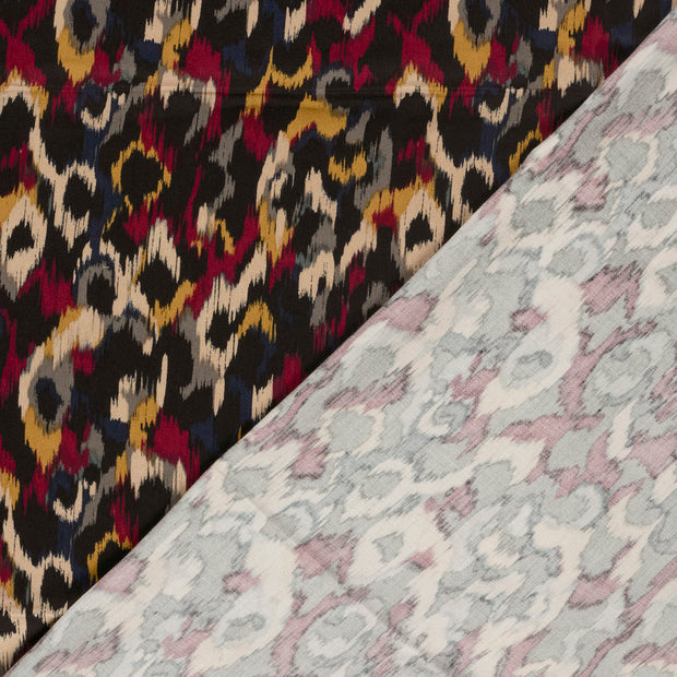 Viscose Satijn stof Abstract bedrukt 