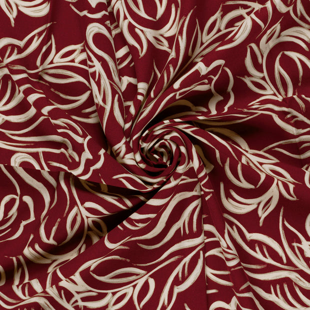 Viscose Twill fabric Bordeaux printed 