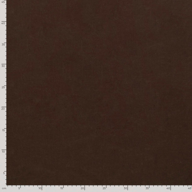 Lin tissu Unicolore Marron