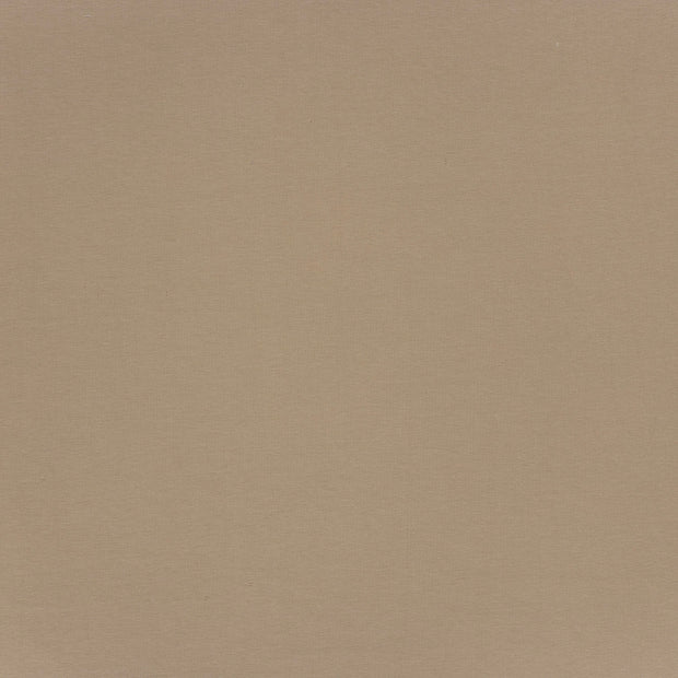 French Terry GOTS organic fabric Taupe Grey matte 