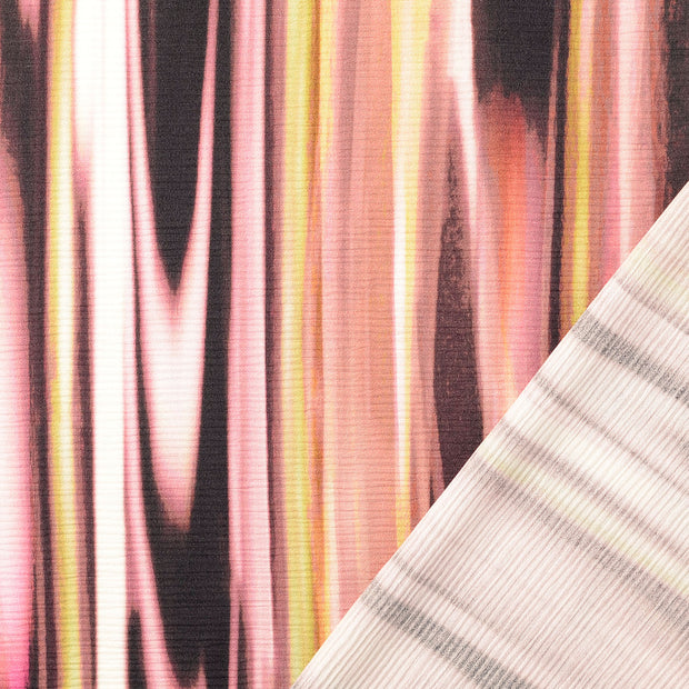 Plissé fabric Rust digital printed 