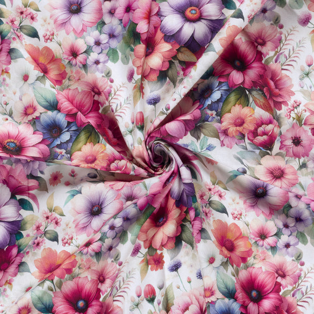 Panama fabric Lila digital printed 