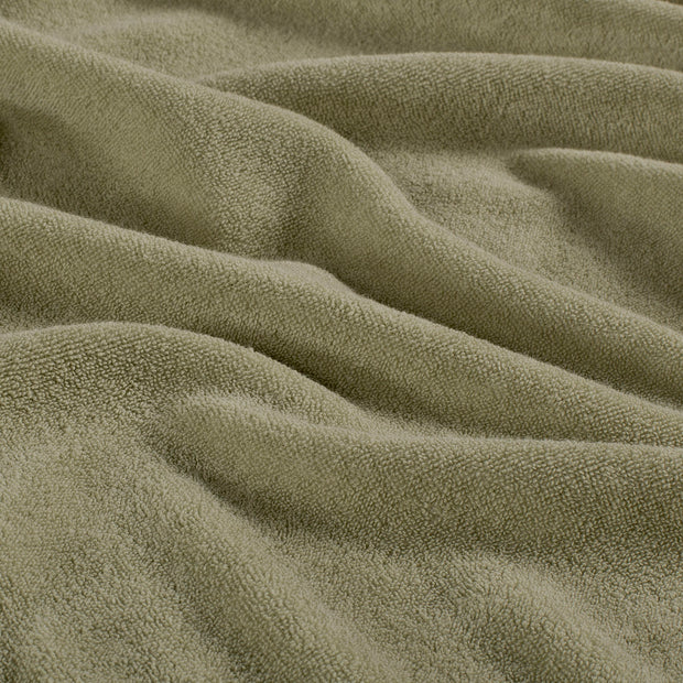 Stretch terry fabric Unicolour Olive Green