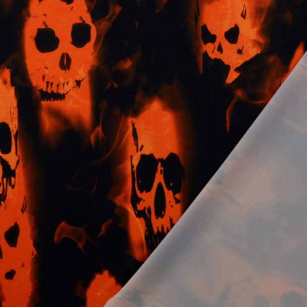 Polyester Jersey tela Naranja estampación digital 