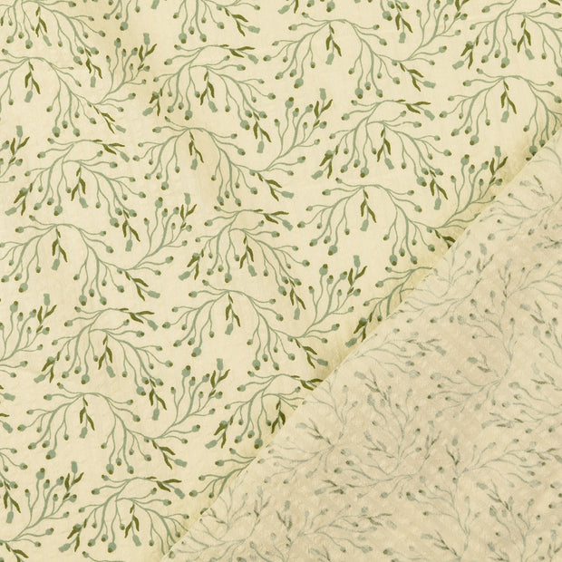 Seersucker fabric Olive Green 