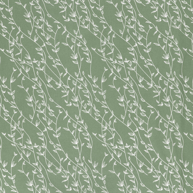 Cotton Poplin fabric Khaki Green matte 