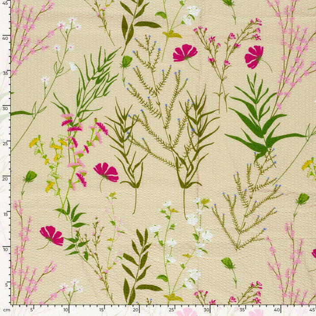  tela Flores Camel