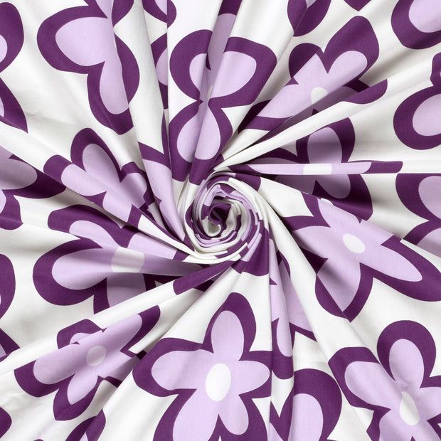 Jersey fabric Off White printed 