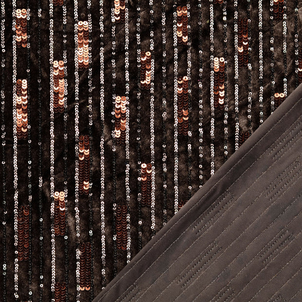 Velours fabric embroidered 