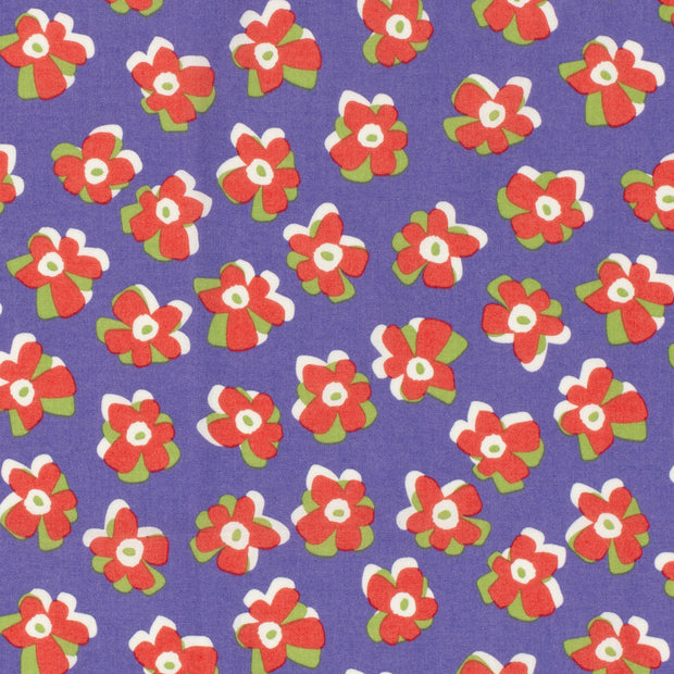 Baumwolle Satin fabrik Blumen Violett