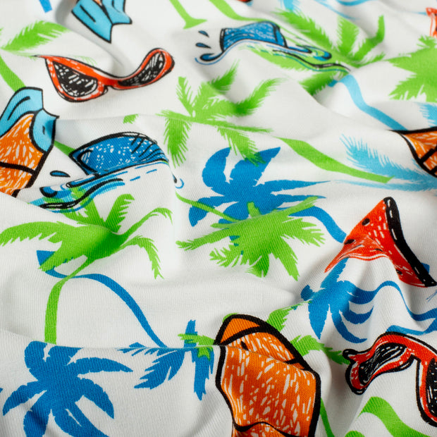 Jersey fabric Summer Off White