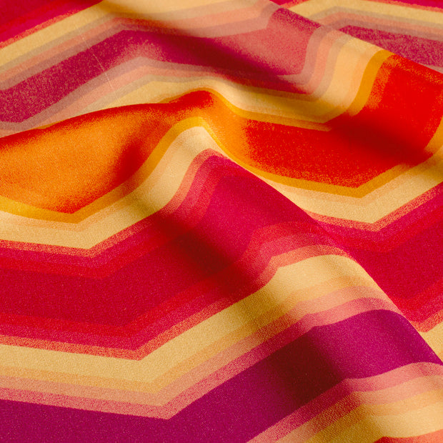 Viscose Satin fabrik Geometrisch Lachsfarbe