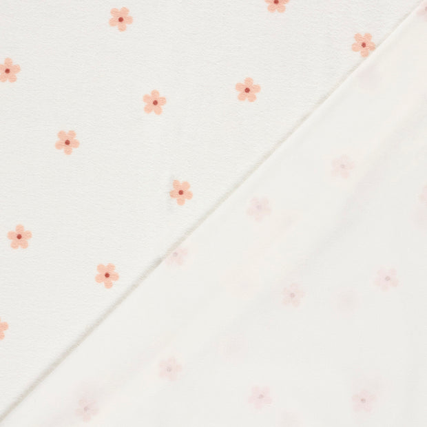 Stretch terry fabric Flowers printed 