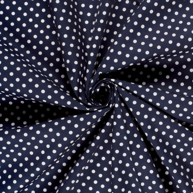 Cotton Poplin fabric Navy printed 
