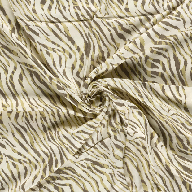 Viscose Satin fabrik Taupe Grau bedruckt 