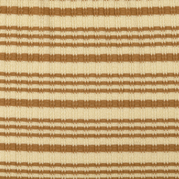 Heavy Knit stof Strepen Bruin