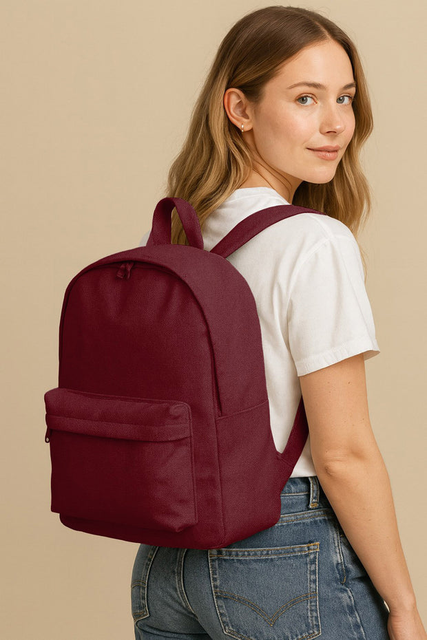 Canvas fabric Unicolour Wine red
