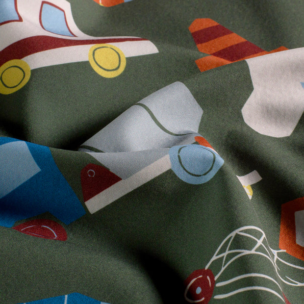 Softshell fabric Vehicles Dark Green