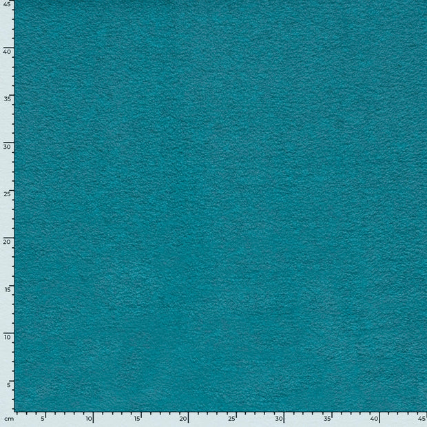 Fleece stof Melange Petrol