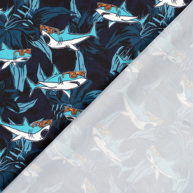 Swimshort water repellent recycled fabric Sharks digital printed 