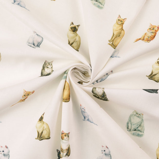 Cretonne fabric White 