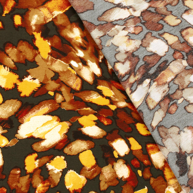 Viscose Nylon Crepe fabric Abstract printed 