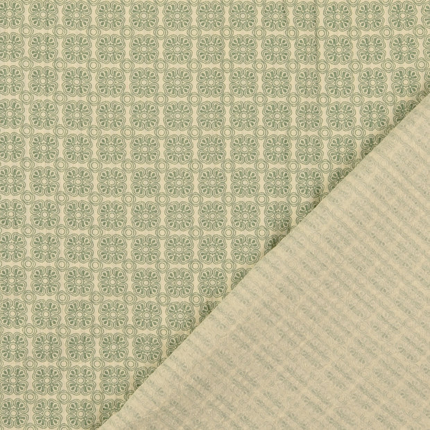 Seersucker fabric Olive Green 