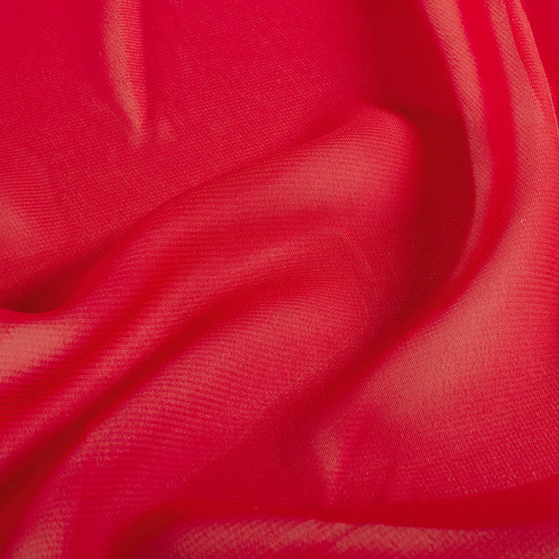 Chiffon stof Effen Rood