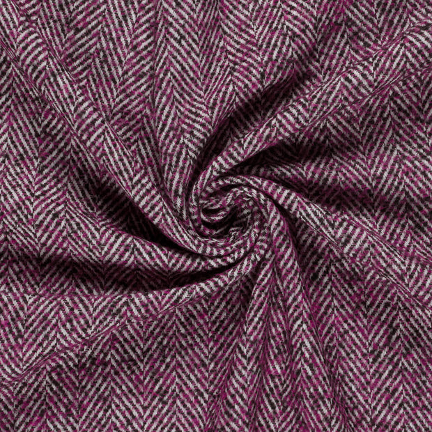 Jacquard fabric Purple brushed 