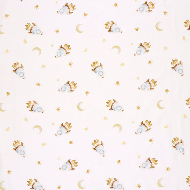 Cotton Jersey GOTS organic fabric Off White matte 