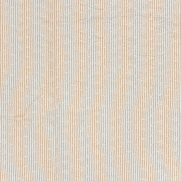 Cotton Poplin fabric Beige matte 