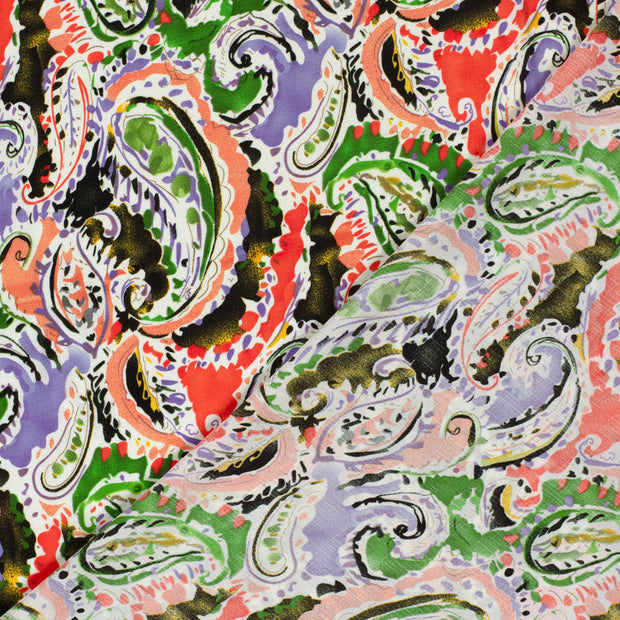 Polyester Bubble fabric Paisley 