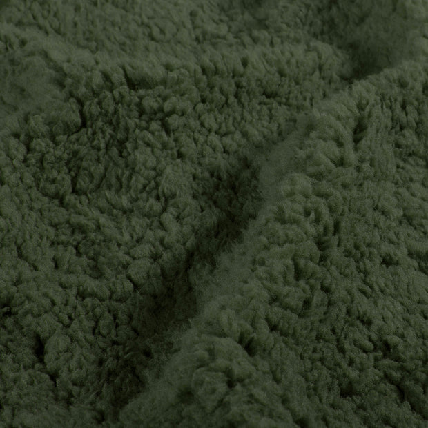 Fake Fur fabric Unicolour Khaki Green