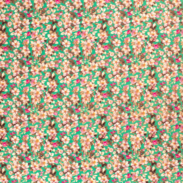 Viscose Nylon Crepe fabric Green texturized 