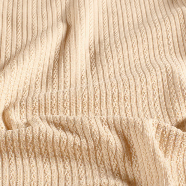 Pointelle tissu Beige