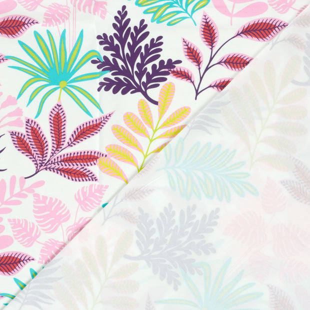 Jersey fabric Leaves printed 