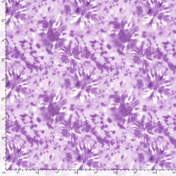 French Terry fabric Abstract Lila