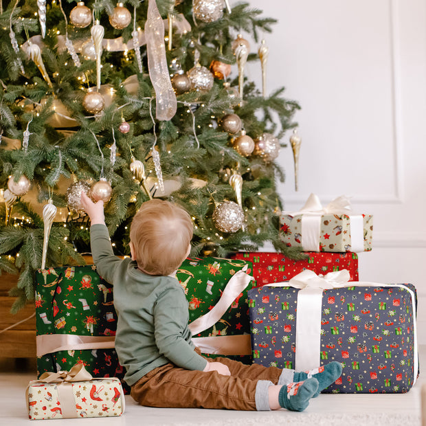 Algodón Popelina tela Navidad 